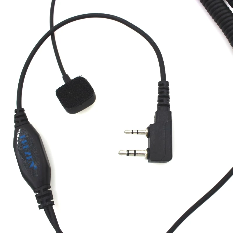 รถจักรยานยนต์หมวกกันน็อกชุดหูฟัง2 Pin PTT Mic หูฟังสำหรับเครื่องส่งรับวิทยุ Kenwood TK3207 BAOFENG UV5R BF-888S TYT 2 Way วิทยุ