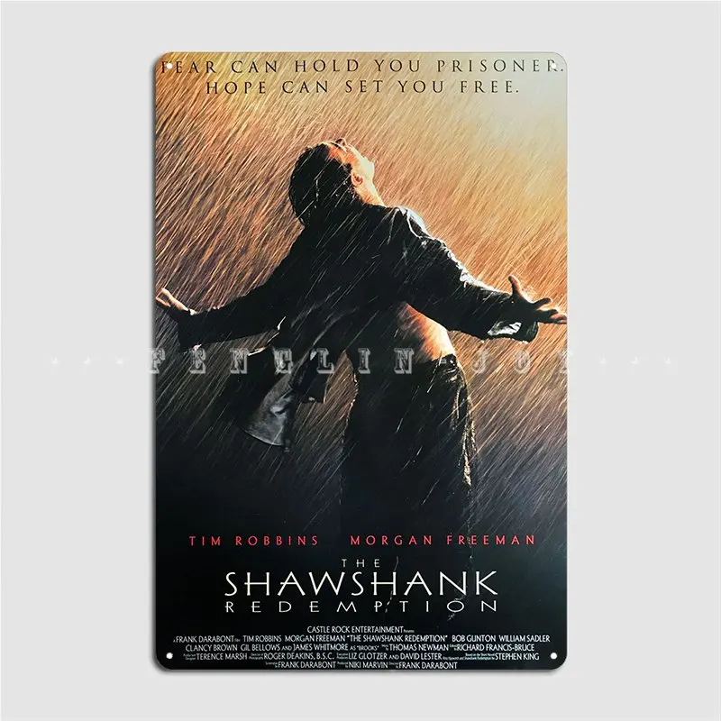 Shawshank Redemption Metal Plaque Poster Club Party Cinema Custom Poster Tin Sign Poster