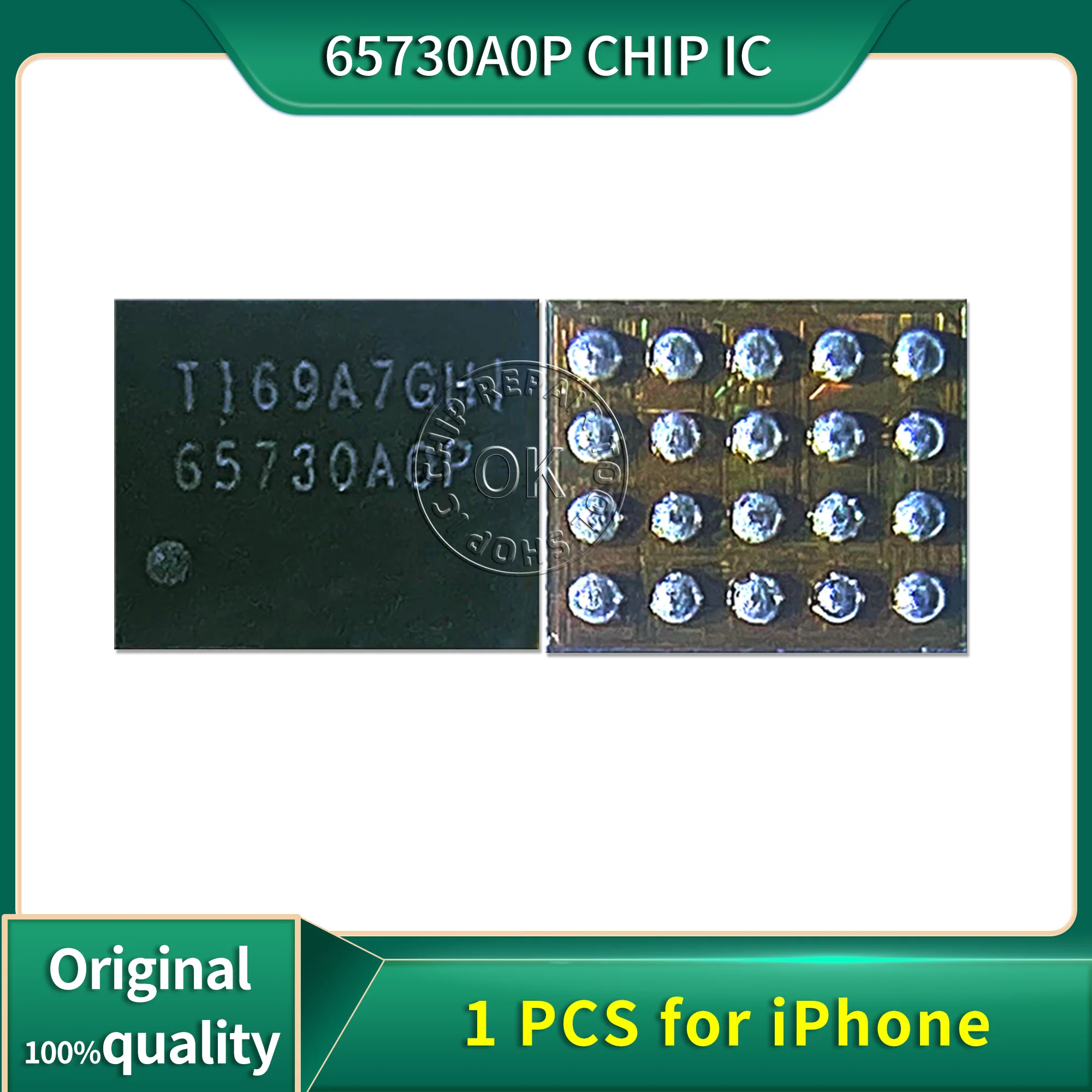 

10pcs/lot 65730A0P 65730 For iPhone 5S 5C 6G 6 6plus 6S 6SP U4000 7 7Plus U3703 LCD Display IC chip 20 pins TPS65730AOP