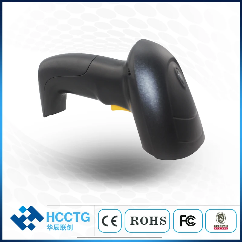 Handle Safety Portable 1D Laser Thermal QR Scanner Barcode Label Gun HS-6100