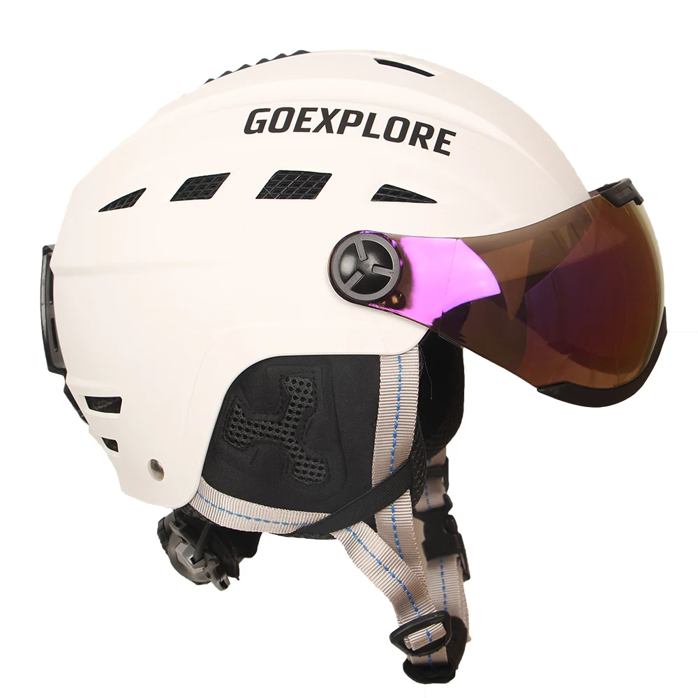 

Goexplore Snowboarding helmet adult ABS+ EPS with PC visor Integrally light outdoor sport snow skateboarding skiing helmets