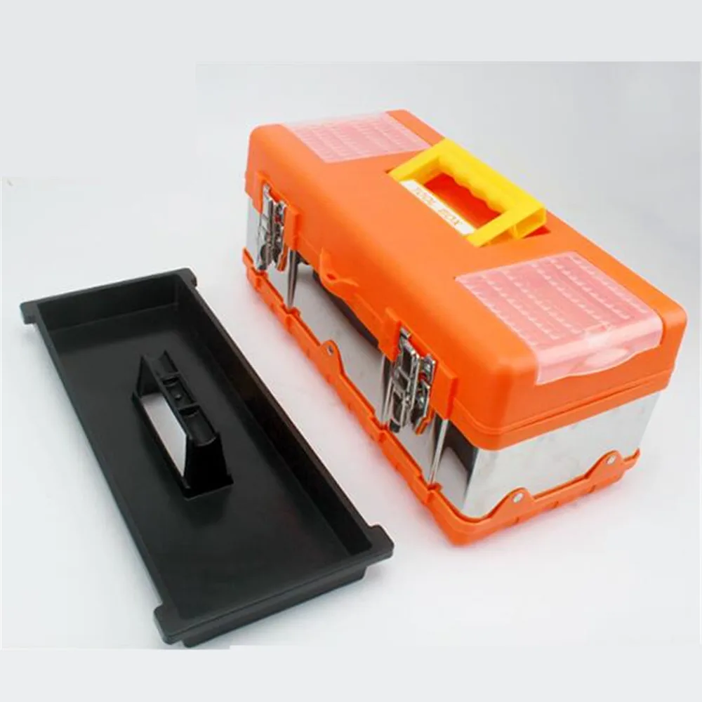 Stainless Steel Repair Toolbox Iron Large Thickened Small Multi-function Portable Car Home Storage Box