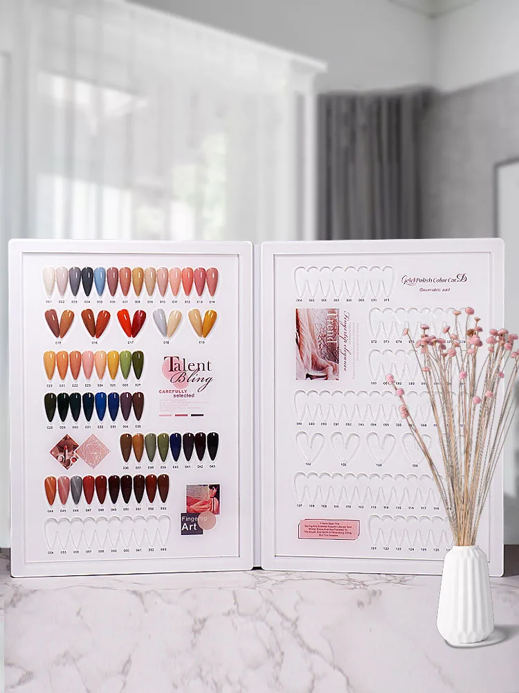 528/400/300/240 Color Acrylic Nail Gel Polish Display Card Book Color Board Chart Nail Art Salon Manicure  Practice Board