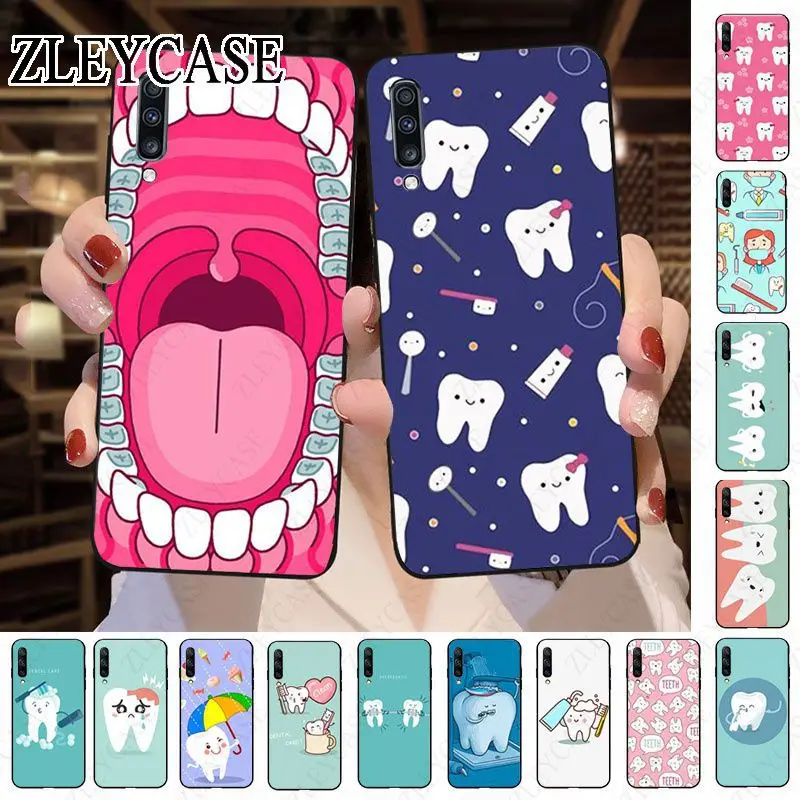 Dentist Dental Crowned Tooth Phone Cover For Samsung Galaxy A12 A13 A14 A54 A20 A22 A23 A32 A50 A51 A52 A53 A70 A71 A73 5G Cases