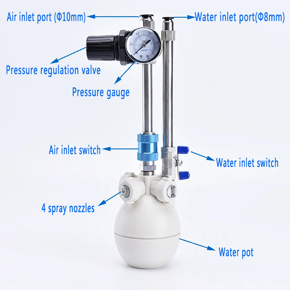 

Gas-water Mixed Two-fluid Humidifier Factory Textile Workshop Cooling Spray Fog Hybrid Humidifier misting Machine