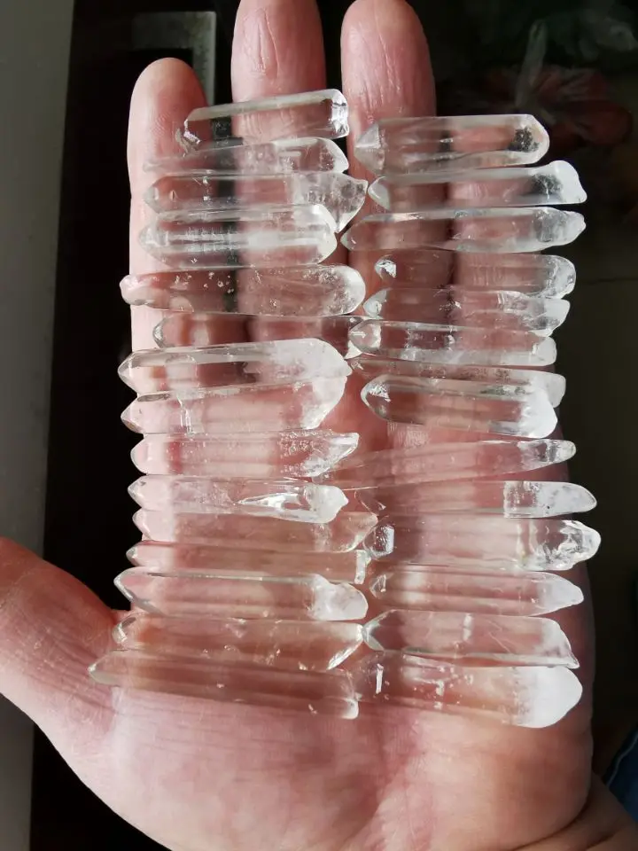 20pcs NATURAL CLEAR Lemurian Seed QUARTZ CRYSTAL ORIGINAL POINTS Specimen50-60g