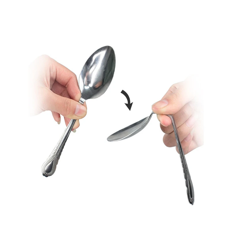 Easy Show Magical Magic Trick Mind Control Bending Spoon Telepathy Close Shot Magic Funny Party Puzzle Toy Gifts for children