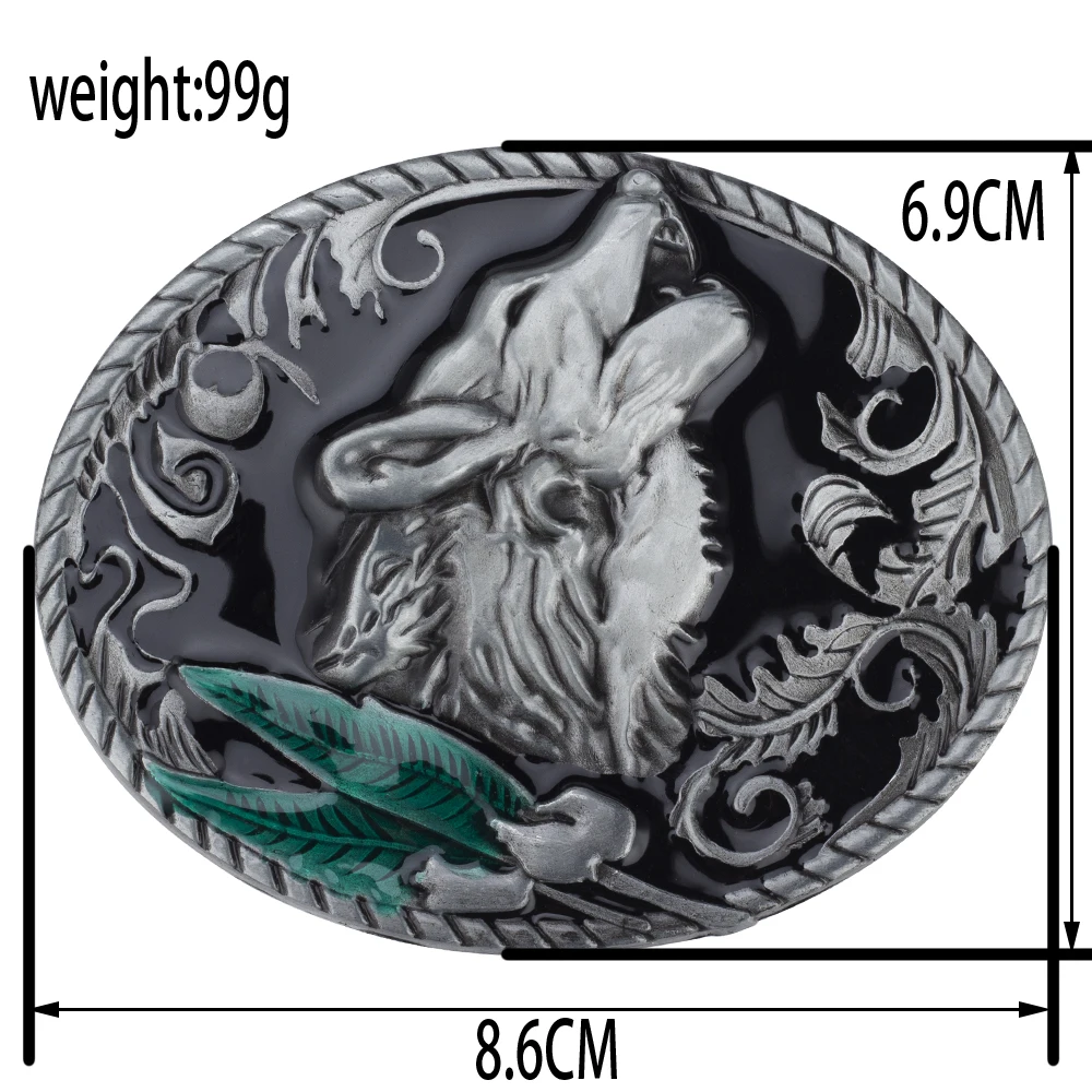 Wolf Belt Buckle Alloy for Men Fashion Clothing Accessories Cowboy