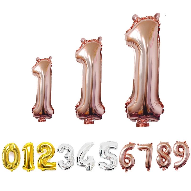 16 32 40 Cal cyfrowe urodzinowe balony z folii balon w kształcie cyfry powietrza figurki urodziny wesele Baby Shouer dekoracje świąteczne