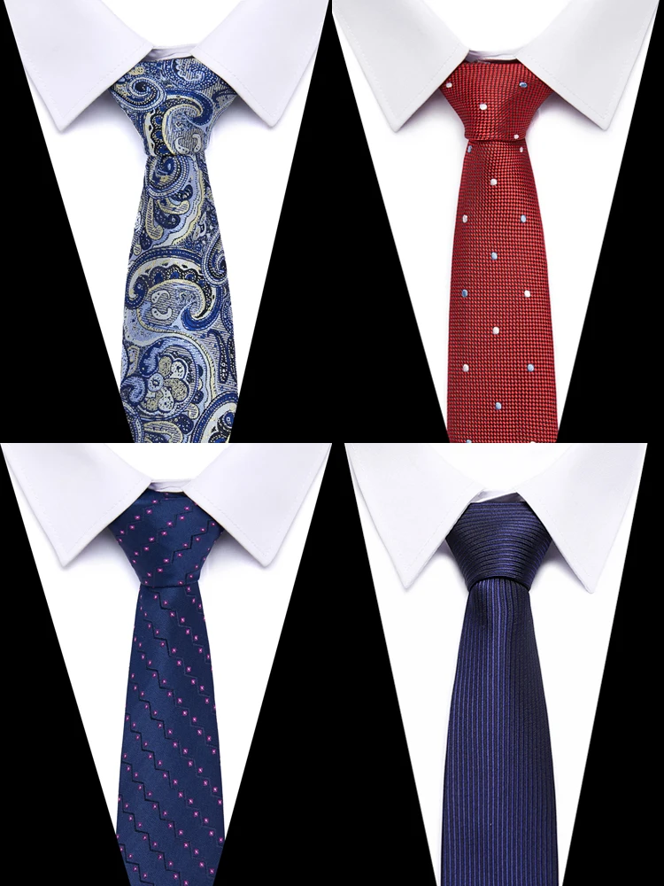 InjGravatas for Men, Blue Presidency Ktie, Paisley Floral Fit, Wedding Workplace Slim, InjNew Brand 100%, 7.5cm