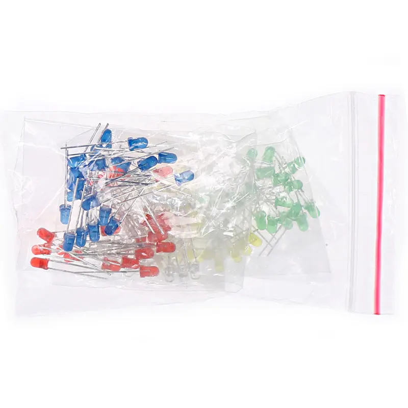 100pcs 3mm LED Diode Assorted Kit White Green Red Blue Yellow Orange Pink Purple Warm white DIY Light Emitting Diode