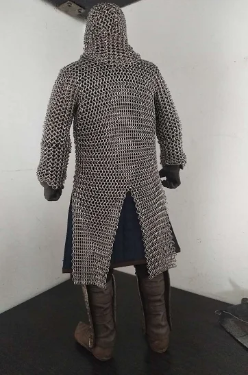 1:6 Scale Soldier DIY Custom Stainless Steel Chain Mail Leg Armor Model for 12\