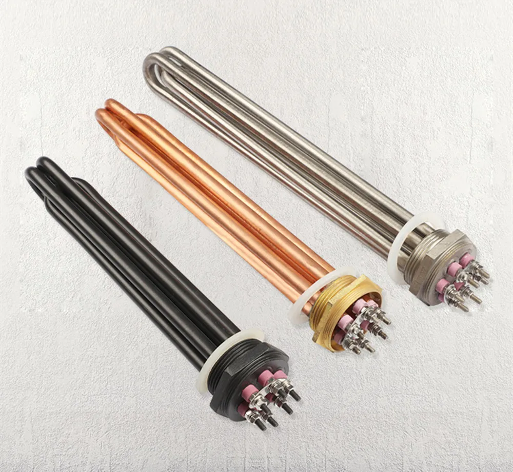 220V/380V/12kw stainless steel head high power electric heating tube DN50 water tank heating rod