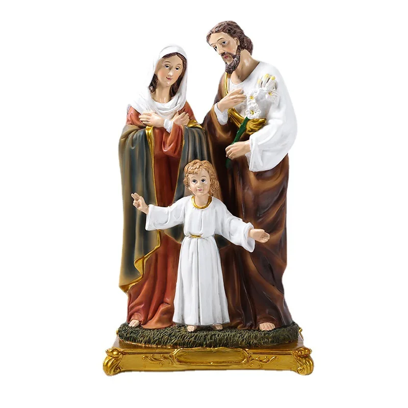 Jesus family decoration statue sculpture height 31cm resin crafts home ornaments image 5