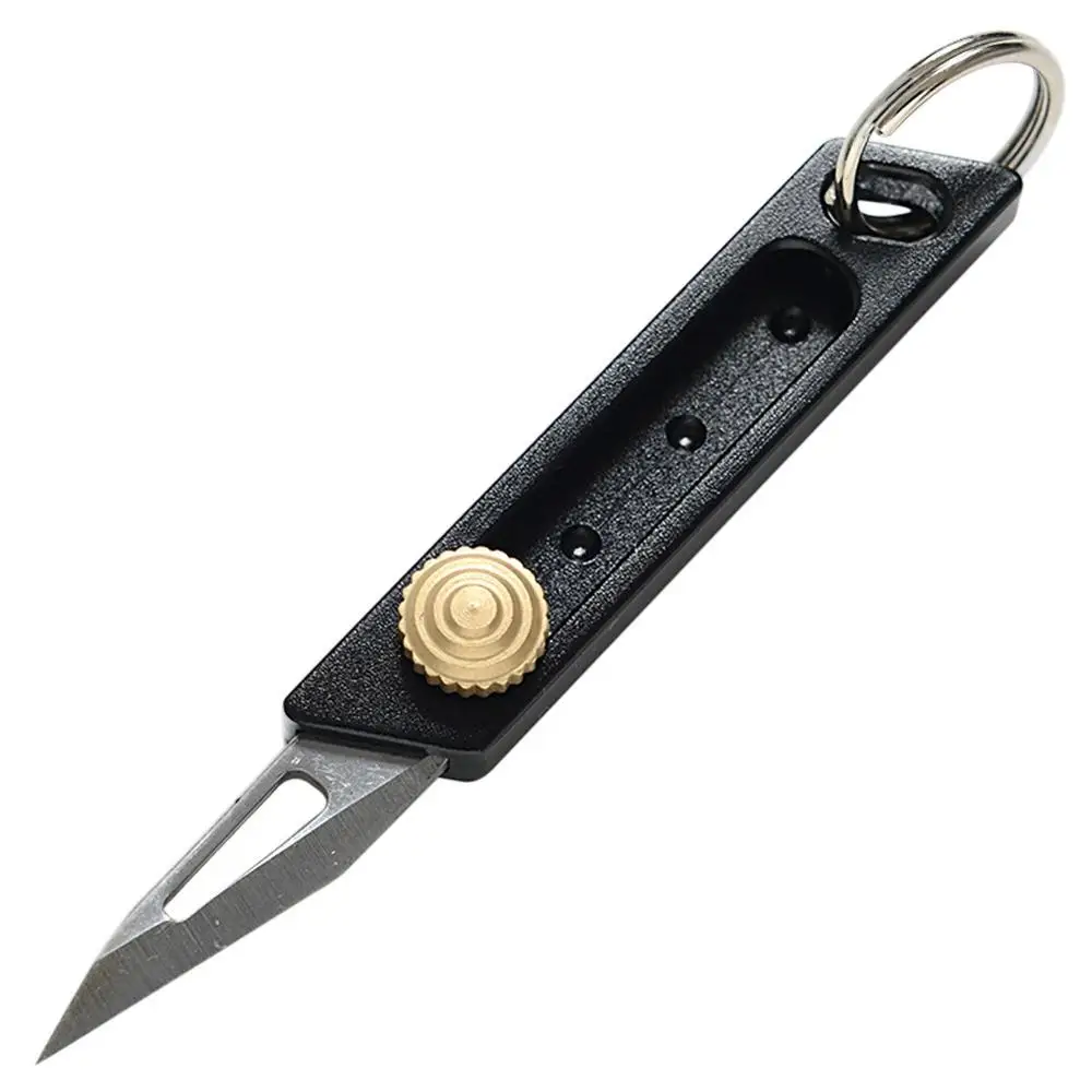 Outdoor Retractable Sliding Blade Camping Survival Tool EDC Pocket Knife Stainless Steel