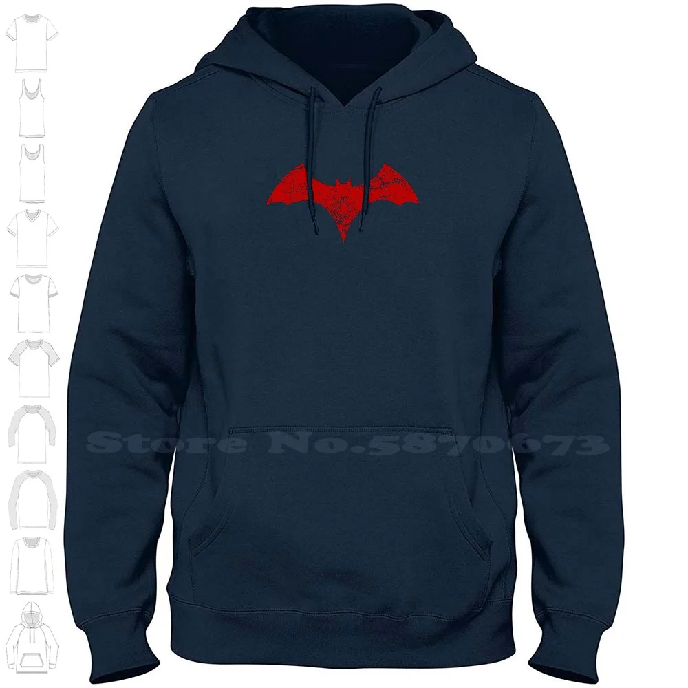 Distressed Batwoman Logo-Red Bat Symbol-Kate 100% Cotton Hoodie T-Shirt Batwoman Kate Ryan Wilder Javicia Leslie Ruby Rose Bat