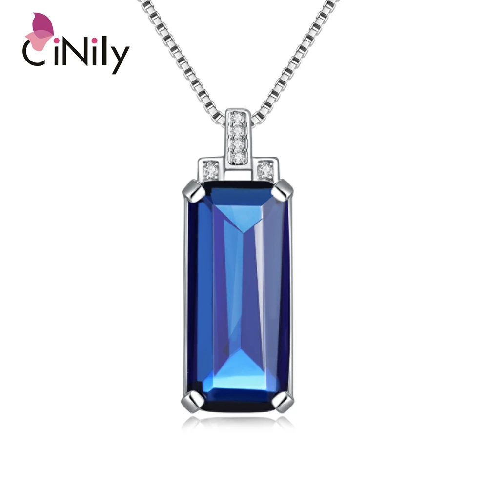 CiNily الزمرد روبي الياقوت 925 فضة المعلقات للحزب هدايا النساء غرامة دلاية مجوهرات بدون سلسلة SP020-22