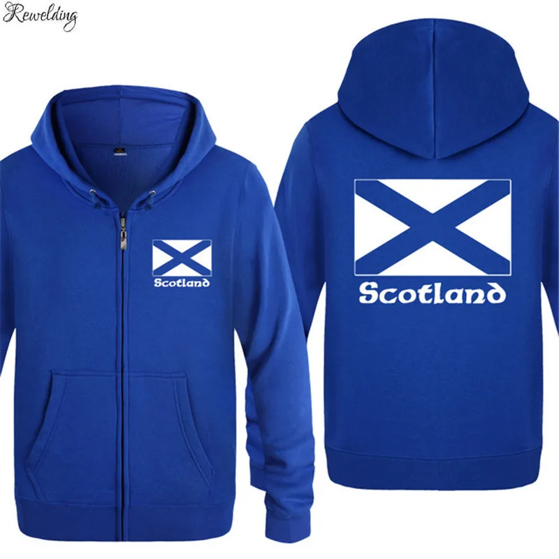 Mens Hoodies Scottish Flag Scotland Printed Hoodie Men Fleece Long Fleece Hip Hop Jacket Coats Winter Men Women Skate Sweatshirt