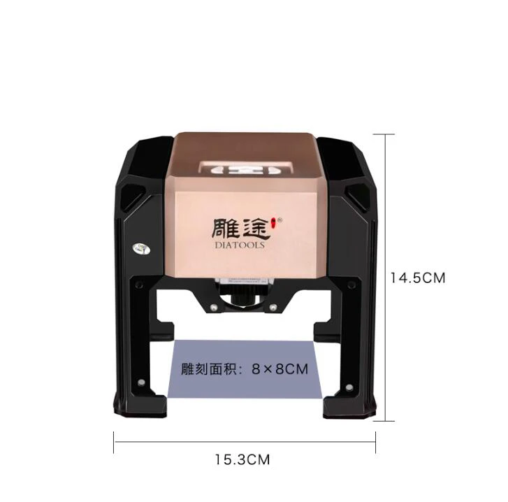 소형 레이저 조각 기계 8*8CM 소형 마킹 기계 나무 가죽 레터링 코딩 기계 핀포인트 원클릭 오프라인