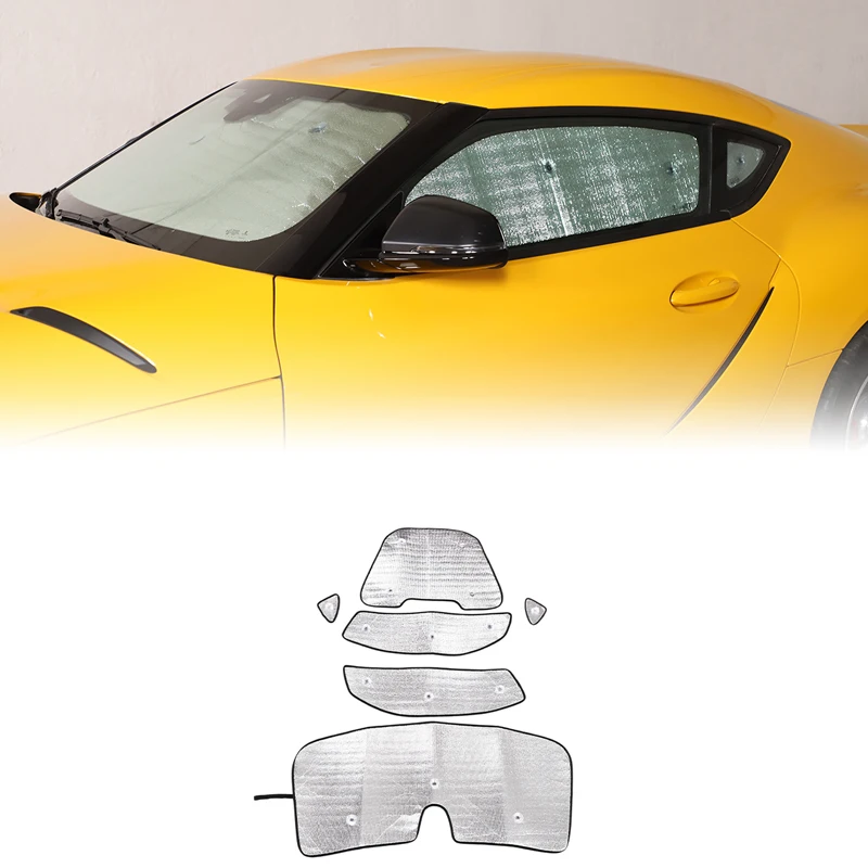 

For Toyota GR Supra A90 2019-2022 Interior Details Car Front Windshield Full Window Glass Sun Protection Parasol Car Accessories