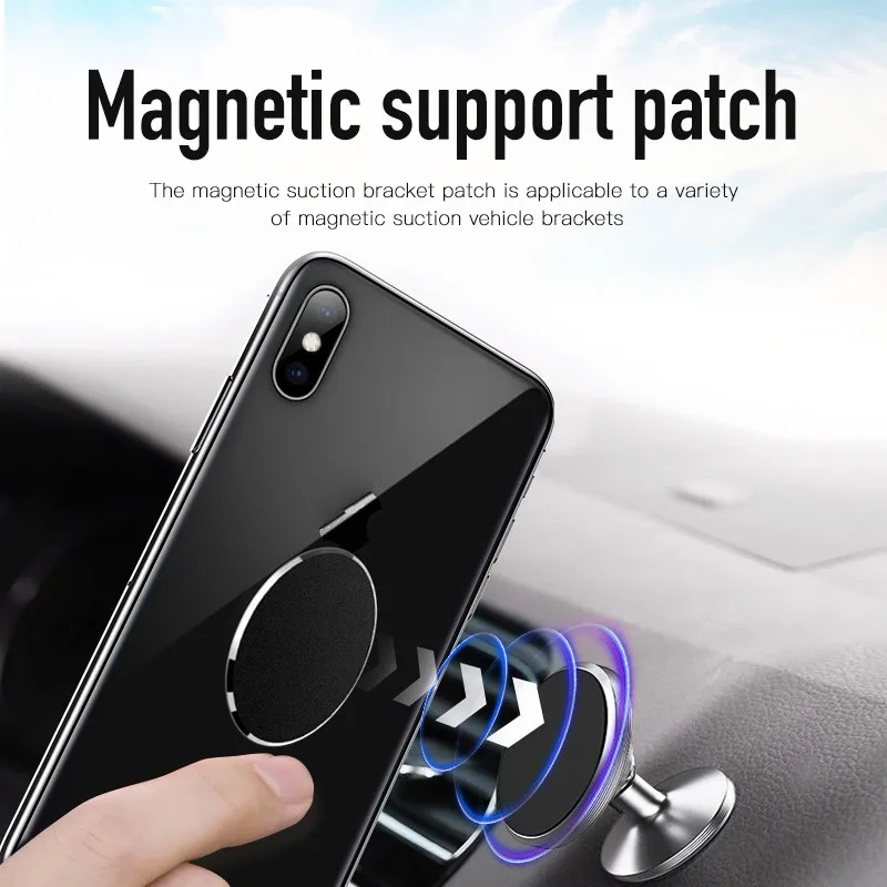 Magnetic Metal Plate For Car Phone Holder Universal Iron Sheet Disk Sticker Mount Mobile Phone Magnet Stand For IPhone