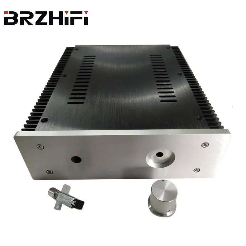 BRZHIFI BZ2107 Series Double Radiator Aluminum Case For Power Amplifier DIy Electronic Enclosure Instrument Chassis 212*257*70mm