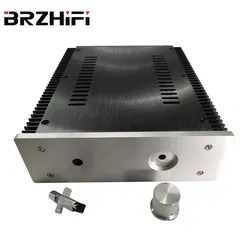 BRZHIFI-caixa de alumínio duplo radiador para amplificador de potência, DIY, gabinete eletrônico, chassi do instrumento, série BZ2107, 212*257*70mm