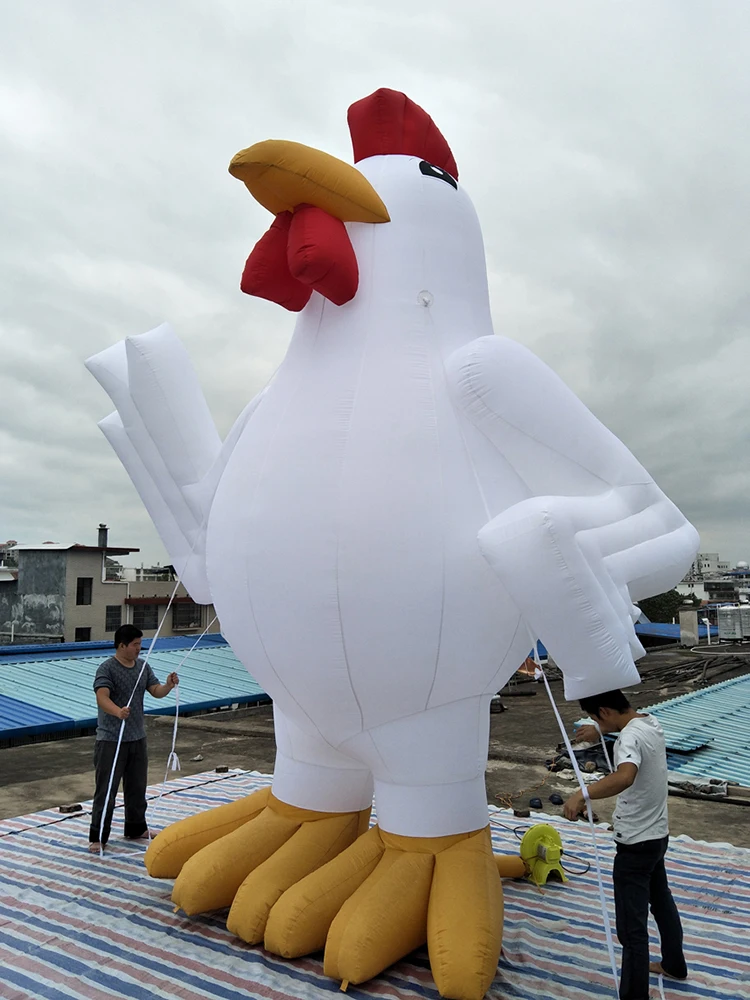 巨大なインフレータブルチキンレプリカオンドリ,屋外広告プロモーション,エースエアアート製