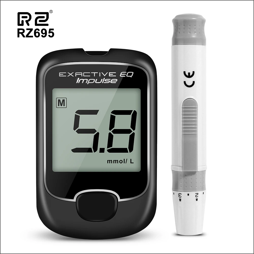 RZ Safe-Accu Blood Glucose Meter & Test Strips & Lancets 50/100pcs Medical Glucometer Kit Diabetes Tester Blood Sugar Meter