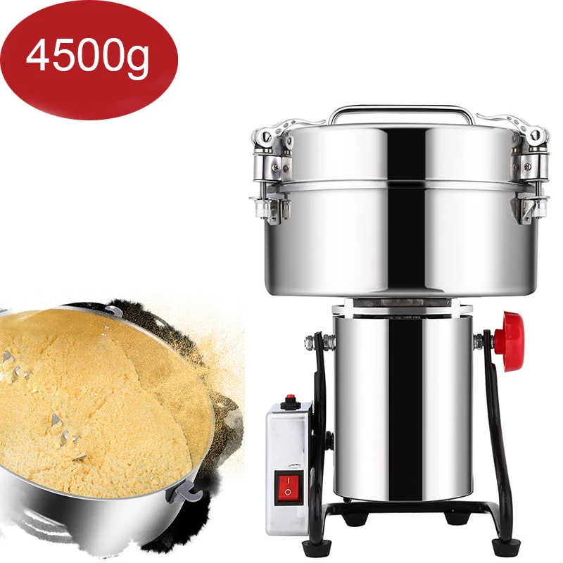 4500G 5000W High Speed Intelligent Spices Cereals Crusher Commercial Household Coffee Dry Food pepper Grains Grinding Machine