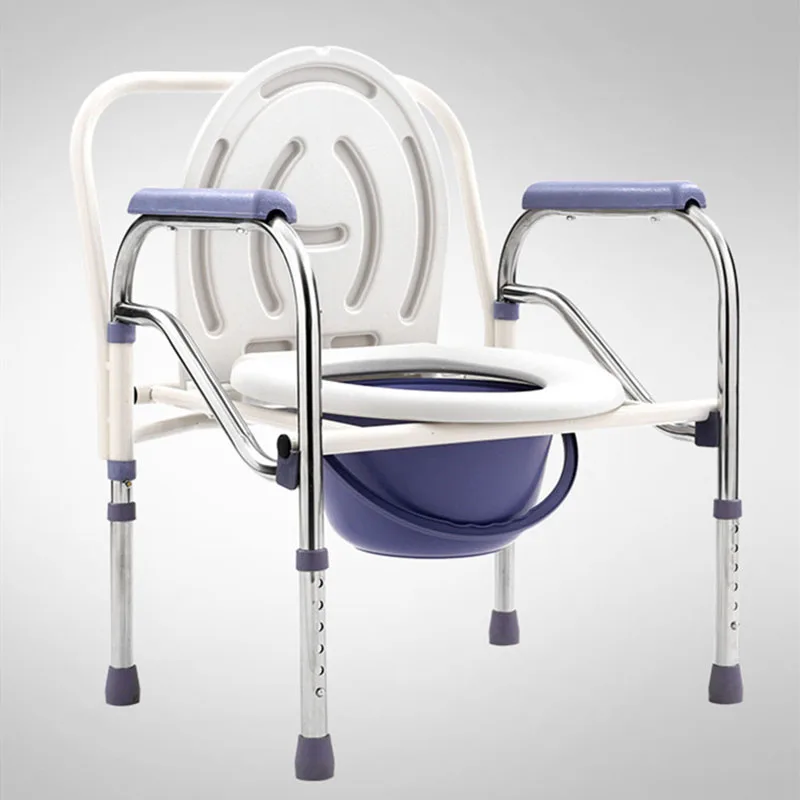 

Bath Chair Toilet Water Proof Collapsible Thick Material Non Slip Handrails Easy Clean Strong Load Bearing Height Adjustable