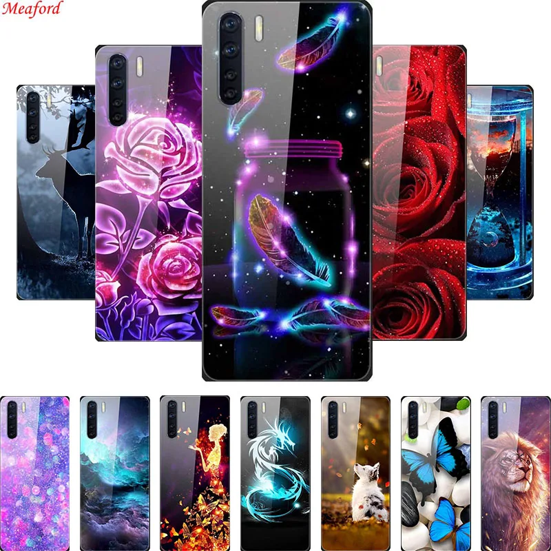 Funda de vidrio templado para Samsung A50, Funda trasera dura, parachoques suave para Samsung Galaxy A70 A30s A50, Funda para teléfono A 50