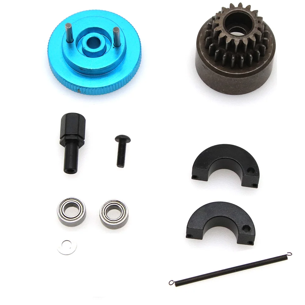 RC 14T / 16T-21T Gear Two Speed Clutch Set Bell Springs Flywheel Bearings Axle Engine Nut For 1/8 1/10 HSP RC Nitro Engine Car