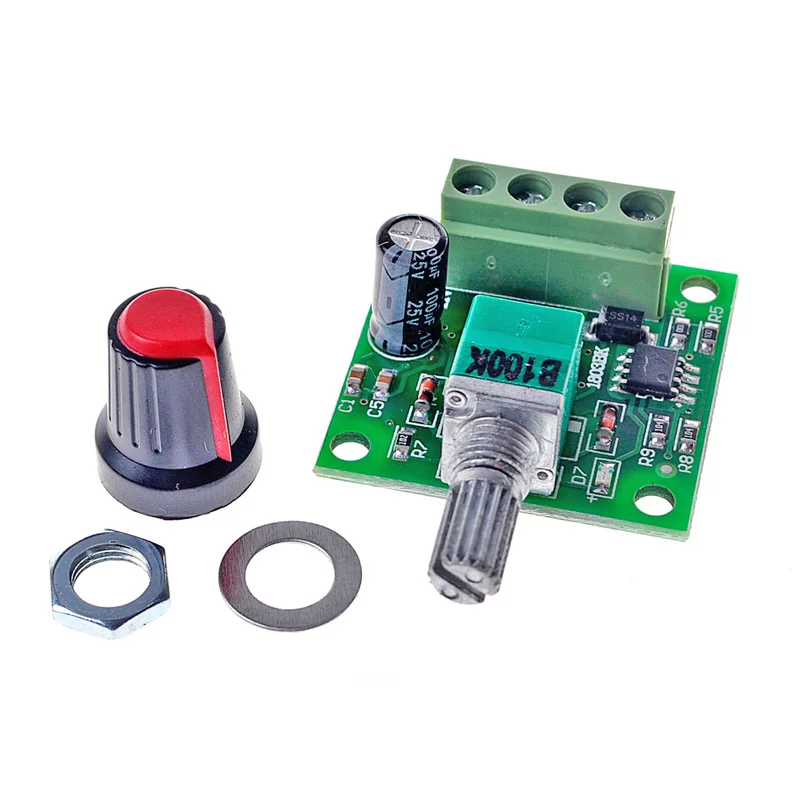 30W 2A DC 1.8V -15V PWM Motor Speed Controller Regulator Low Voltage Fan Speed Control Switch PWM Adjustable Drive 5V 12V