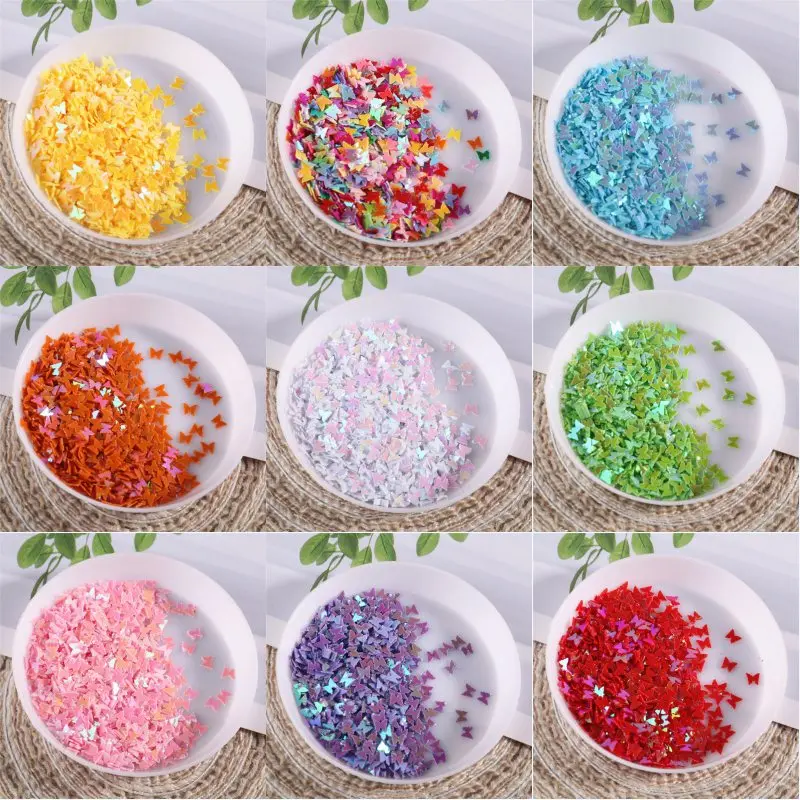 4mm Litter Butterfly Nail Sequins Lovely Insect Shape Sequin 12 Colors For DIY Nail Manicure Decoration Accessories 10g