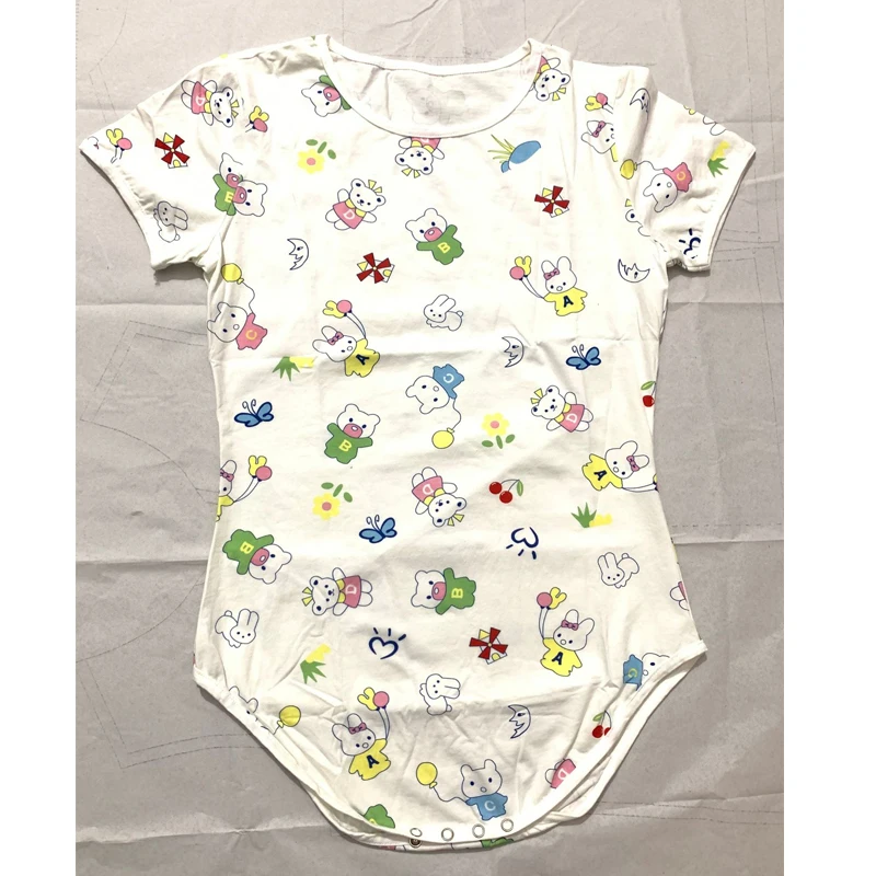 New Style DDLG Adult Onesie Bodysuit Pajamas Snap Crotch Romper Clothes For Adult Baby Boys For Adult Baby Girl