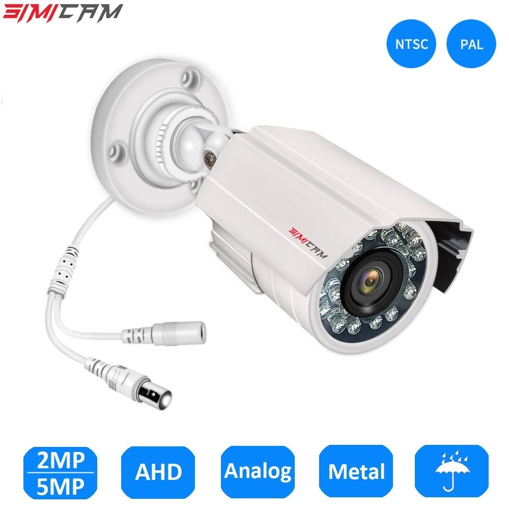 

5MP 2MP Analog AHD Video Surveillance Camera NTSC/PAL Bullet Metal Waterproof CCTV DVR Camera Night Vision Security Surveillance