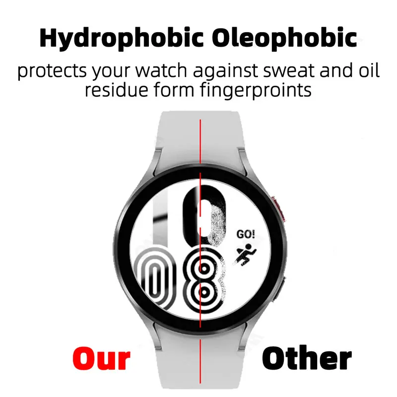 Vidrio de protección templado para reloj inteligente Samsung, película protectora de pantalla para Galaxy Watch 4 Classic, 40mm, 44mm, 42mm, 46mm