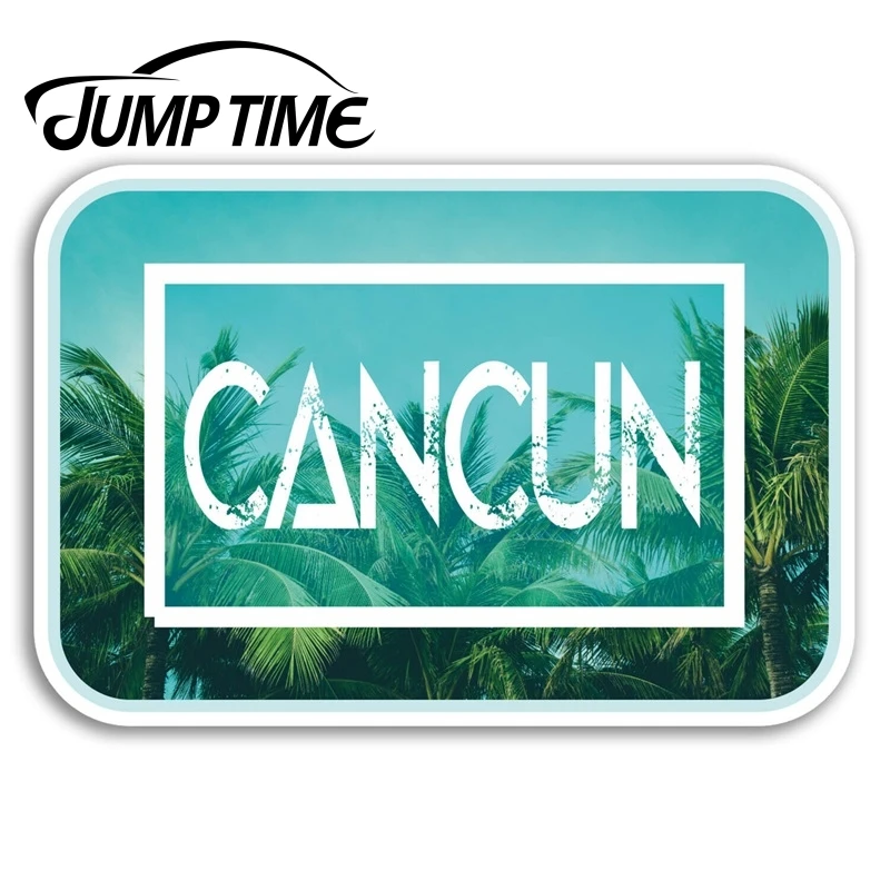 Jump Time Cancun Vinyl Stickers Mexico Fun Travel Sticker Laptop Luggage Decal Decor Window Bumper Waterproof