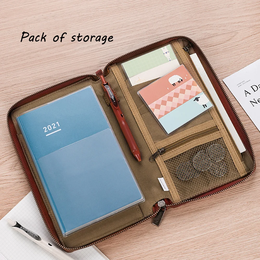 Japan KOKUYO Pencil Case One Meter New Pure TRAVEL Travel Storage Bag Portable Simple Passport Document Multi-Function