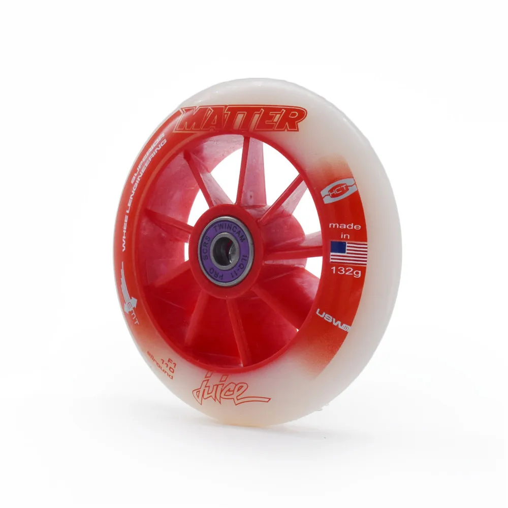 [110MM] MATTER JUICE inline speed skating wheel with F1 SUPERIOR emt competition level speed ruedas track road skating tyres