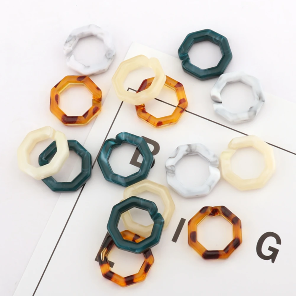 10pcs, 20pcs multi-style acrylic resin buckle chain DIY bag accessories mobile phone chain handmade jewelry accessory chain