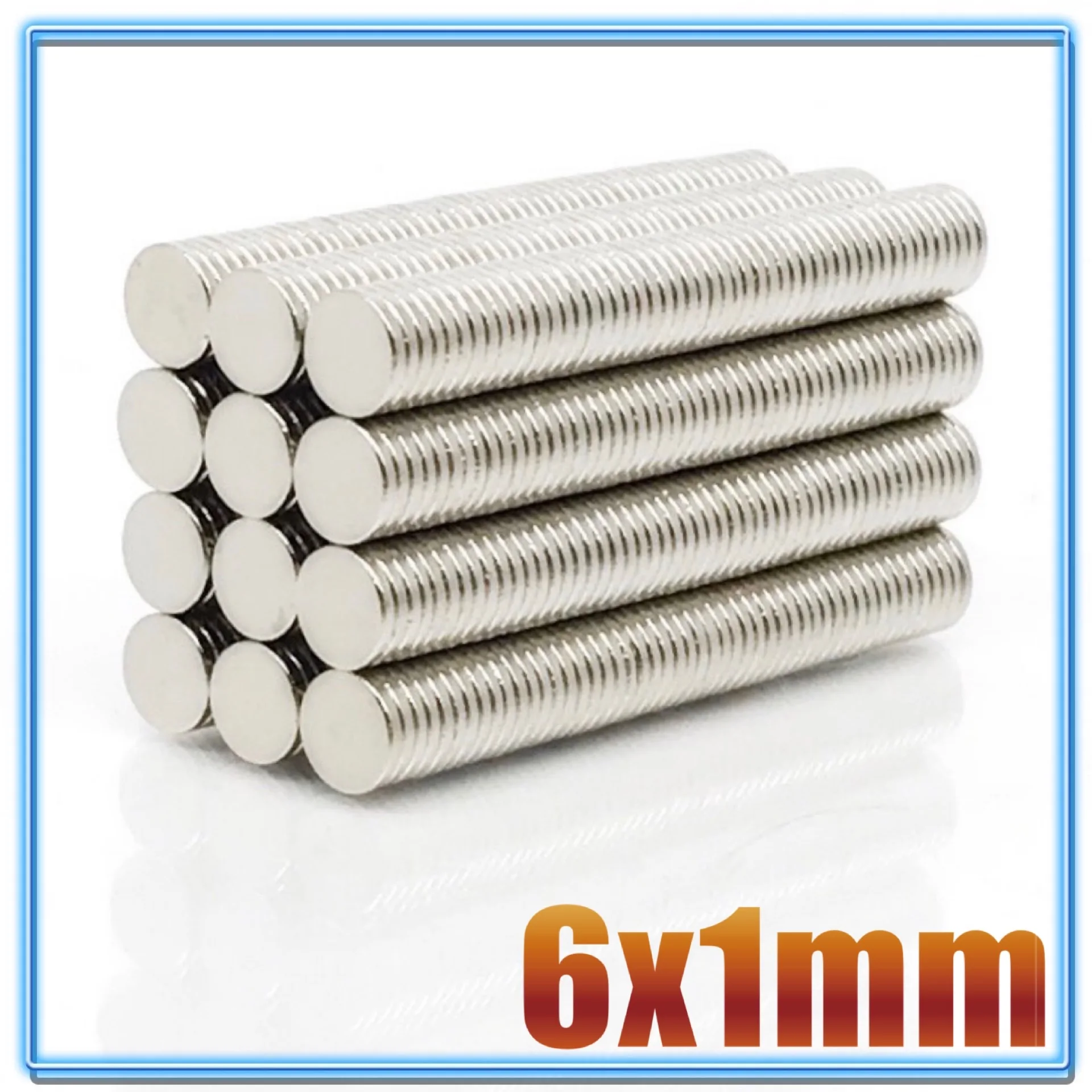 20~1000Pcs N35 Round Magnet 6x1 6x2 6x3 6x4 6x10 6x20 6x1.5 Neodymium Magnet Permanent NdFeB Super Strong Powerful Magnets 6*20