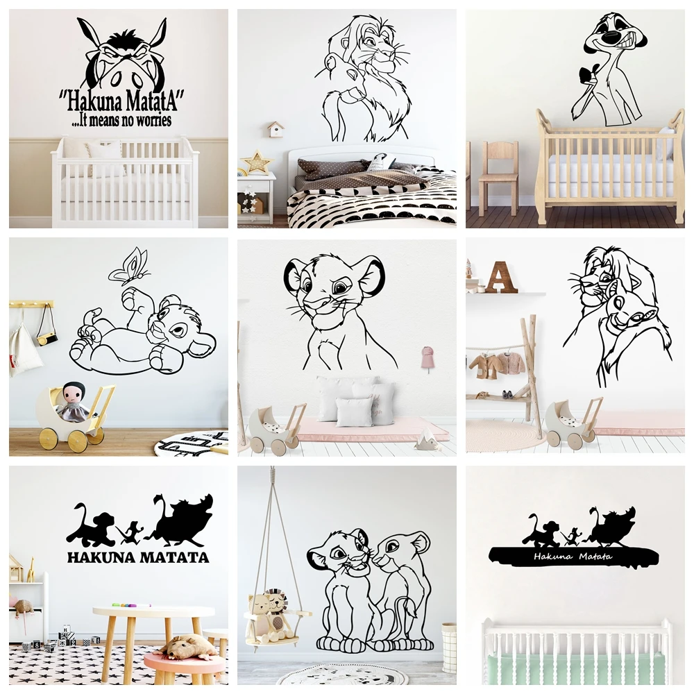 Cute Animals Vinyl Wall Stickers For Kids Children Room Decorative Sticker Mural Wall Decals Wallpaper vinilo pared