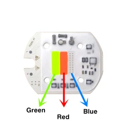 1 pz 220V 30 W LED COB Chip RGB AC220V 30 watt sorgente luminosa colorata con Chip Driver IC intelligente per faretto proiettore fai da te