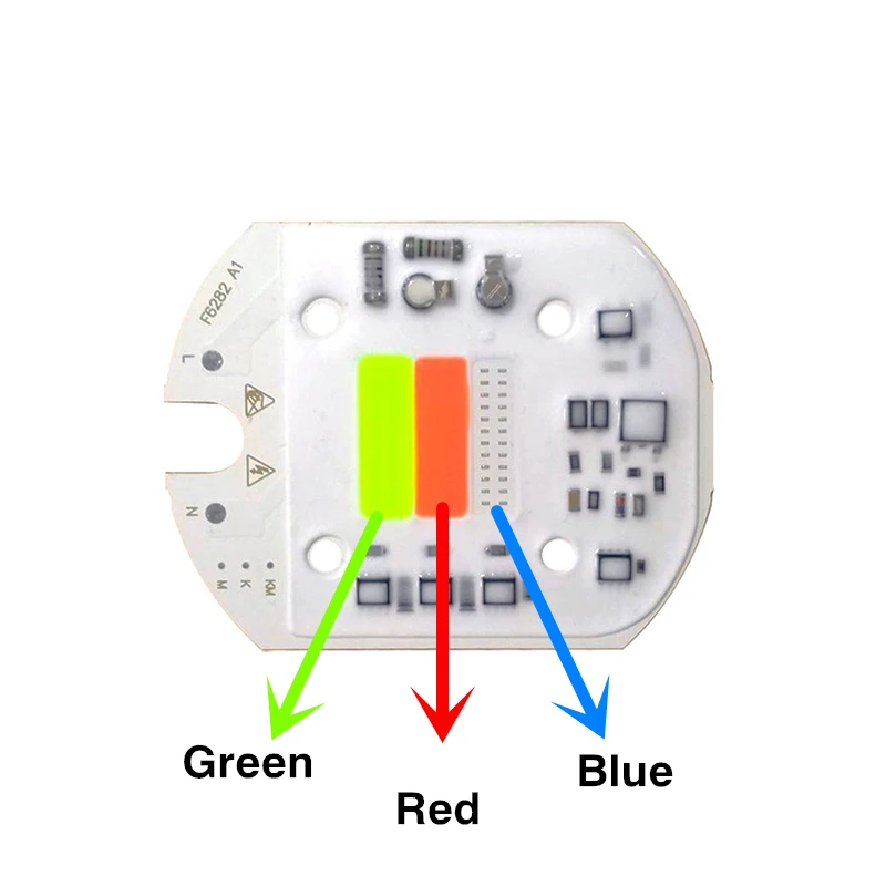 1pcs 220V 30W LED COB Chip RGB AC220V 30 watt Colorful Light Source With Smart IC Driver Chip For DIY Floodlight Spotlight