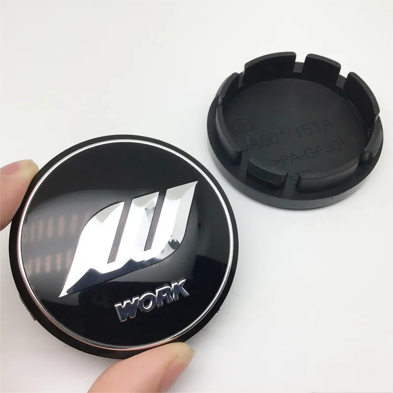 4pcs 56mm For VS W  WORK Car Wheel Center Cap Hubs Emblem Badge Auto Styling Dusproof Decal Cover