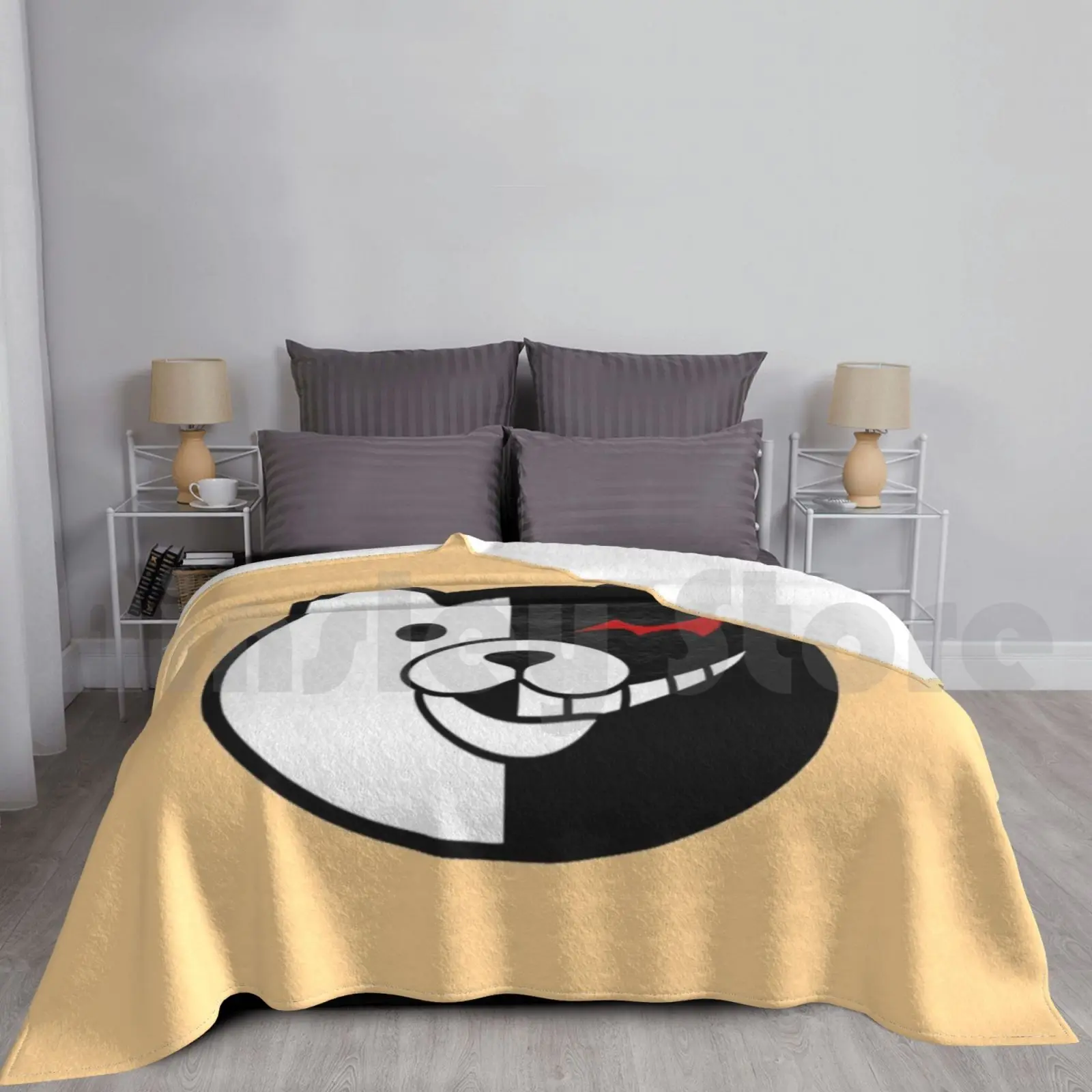 Danganronpa Monokuma Chibi Blanket For Sofa Bed Travel Danganronpa Chibi Anime Game Makoto Naegi Junko Enoshima