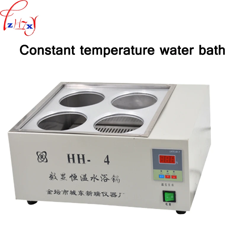 

1PC 220V 4 - Hole Digital Display Electric Thermostatic Water Bath Tank HH-4 4 Hole Lab Thermostatic Water Bath Machine Tool