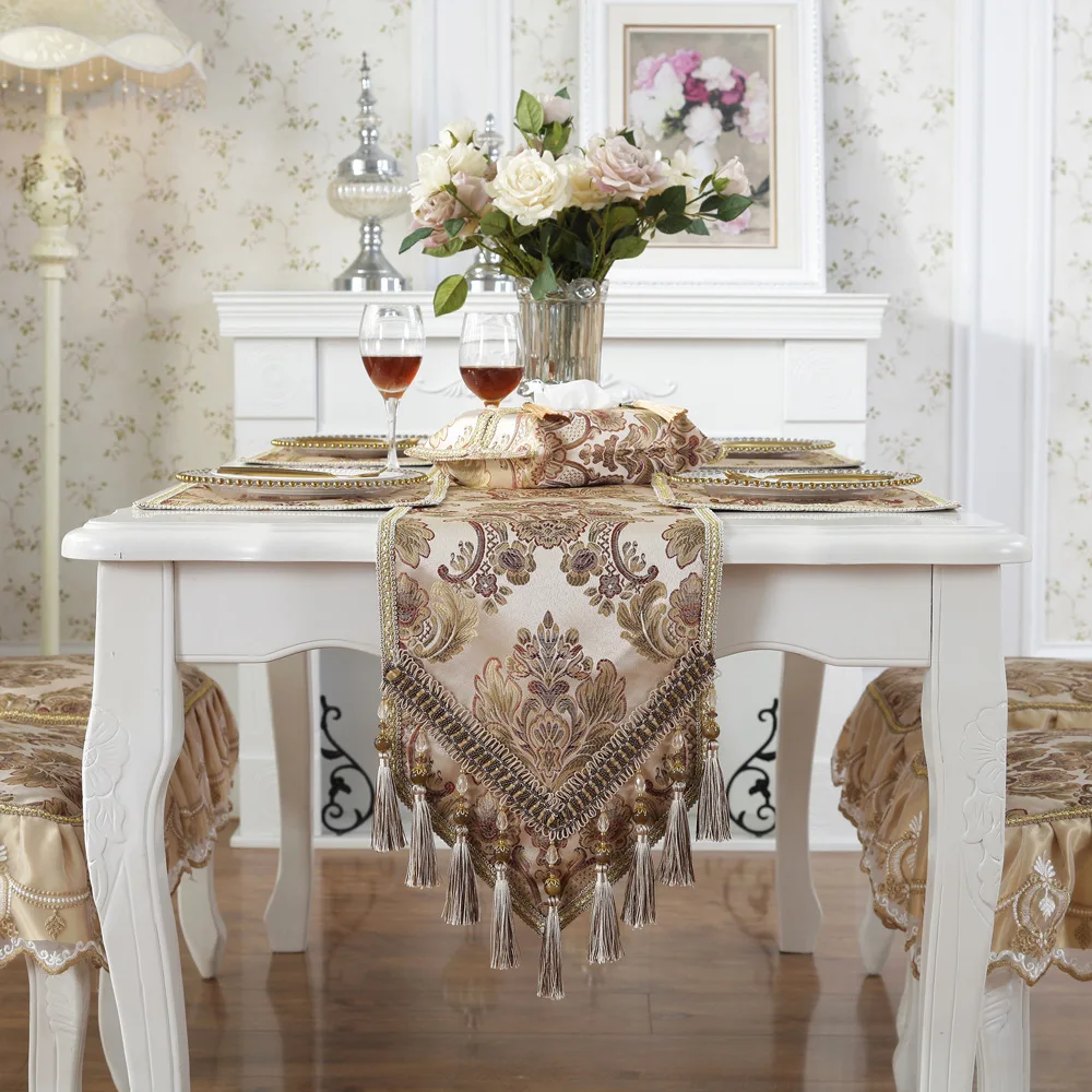 Emroider Sequin Table Runner for Wedding, Hotel Dinner Party, US, European Style, High Quality, Wholesale